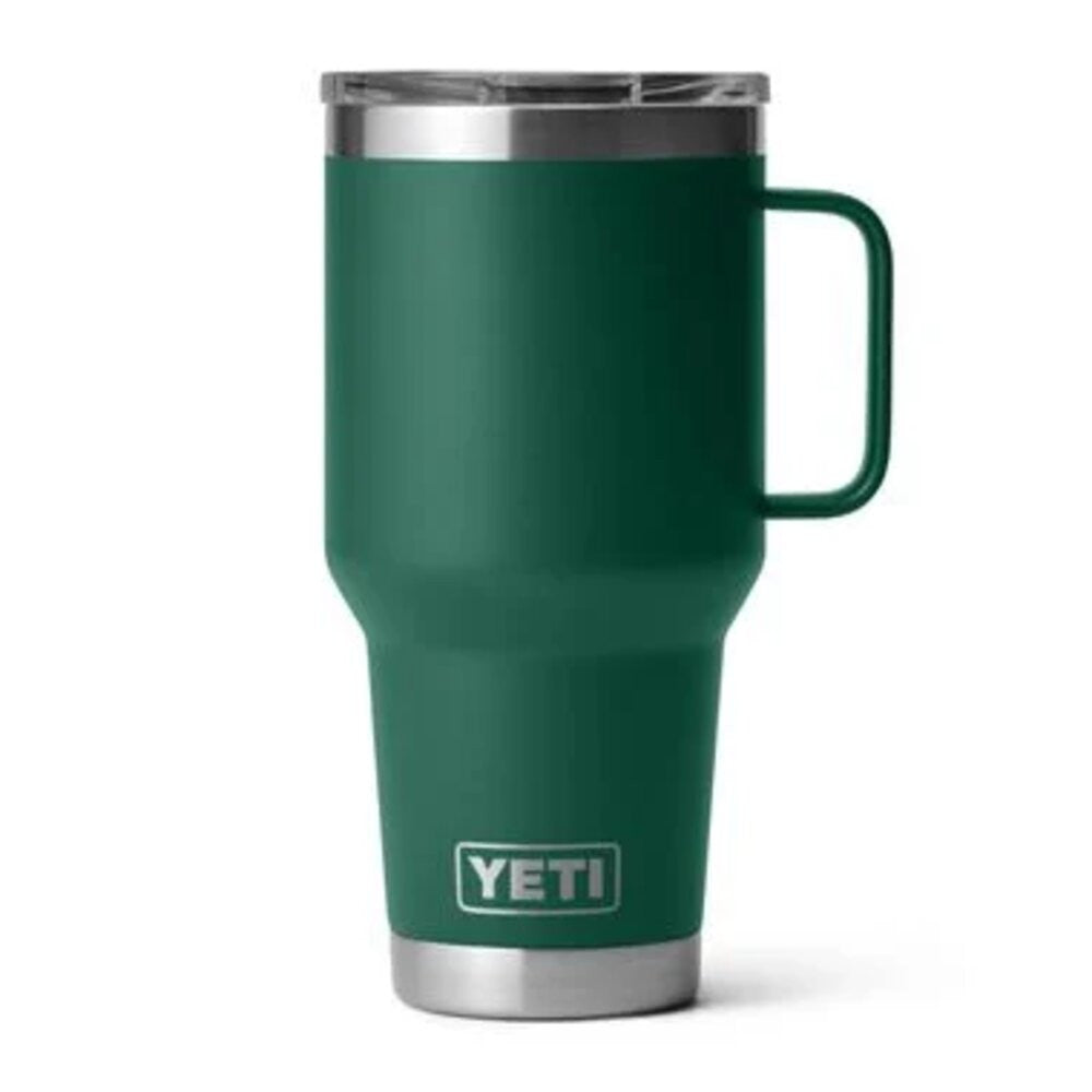 Yeti Rambler 30 Oz Travel Mug with Stronghold Lid - Black Forest Green