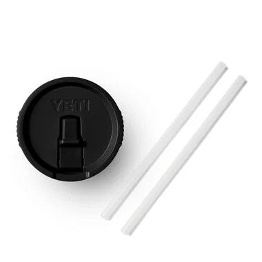 Yeti Black Rambler 30/40oz Travel Mug Straw Lid