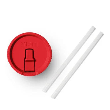 Yeti Rescue Red 30/40oz Rambler Travel Mug Straw Lid