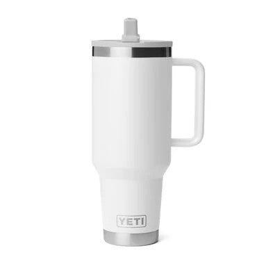 Yeti White Rambler 40 Oz Travel Straw Mug