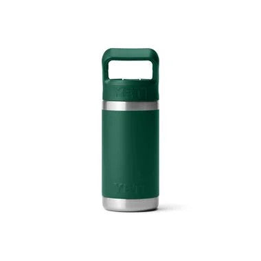 Yeti Rambler Jr. 12 Oz Kids Water Bottle with Straw Cap - Black Forest Green