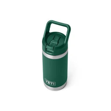 Yeti Rambler Jr. 12 Oz Kids Water Bottle with Straw Cap - Black Forest Green