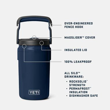 Yeti Navy Silo 40 Oz Jug with Magslider Straw Cap